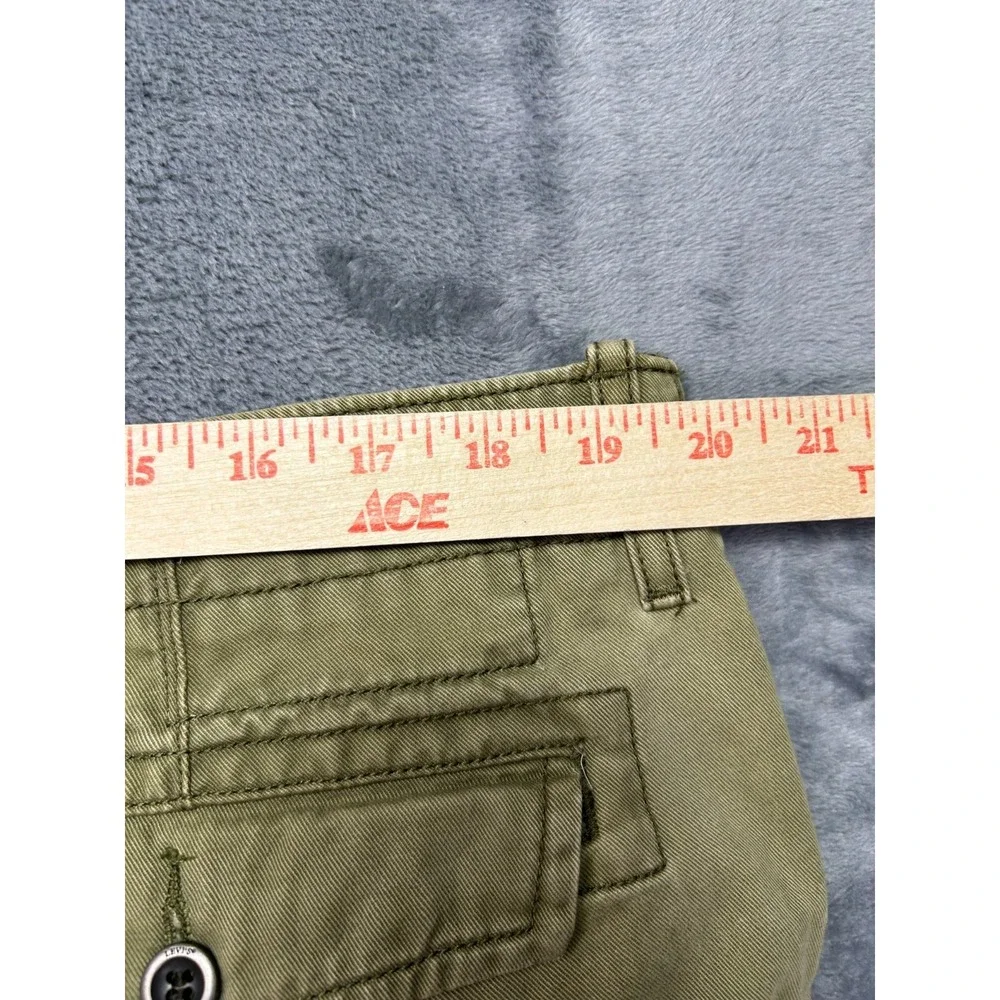 Levis Mens Olive Green Cotton Multi Pocket Gusset Cargo Pants 38x30 Utility‎